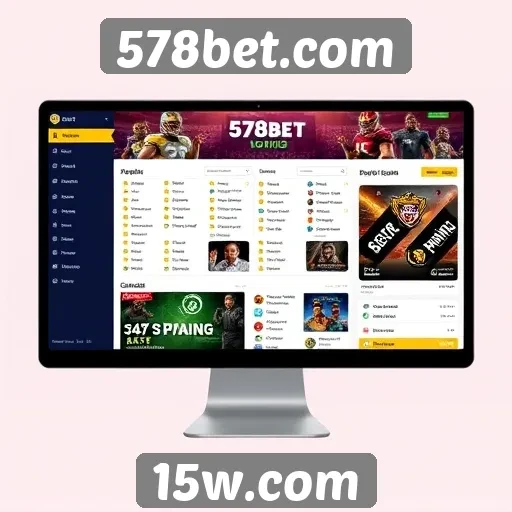 Interface do usuário no site 578bet.com é intuitiva